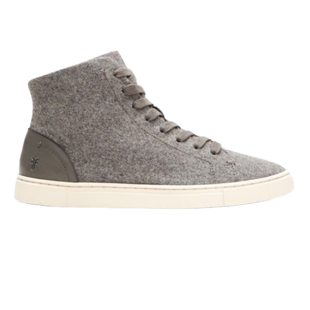 Frye Gray Ivy Leather & Wool Hi-Top Sneaker - Women